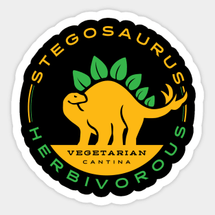 Stegosaurus Herbivorous Cantina Sticker